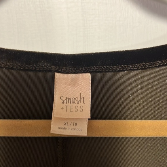 Smash and Tess size XL chocolate velvet romper - Picture 2 of 4